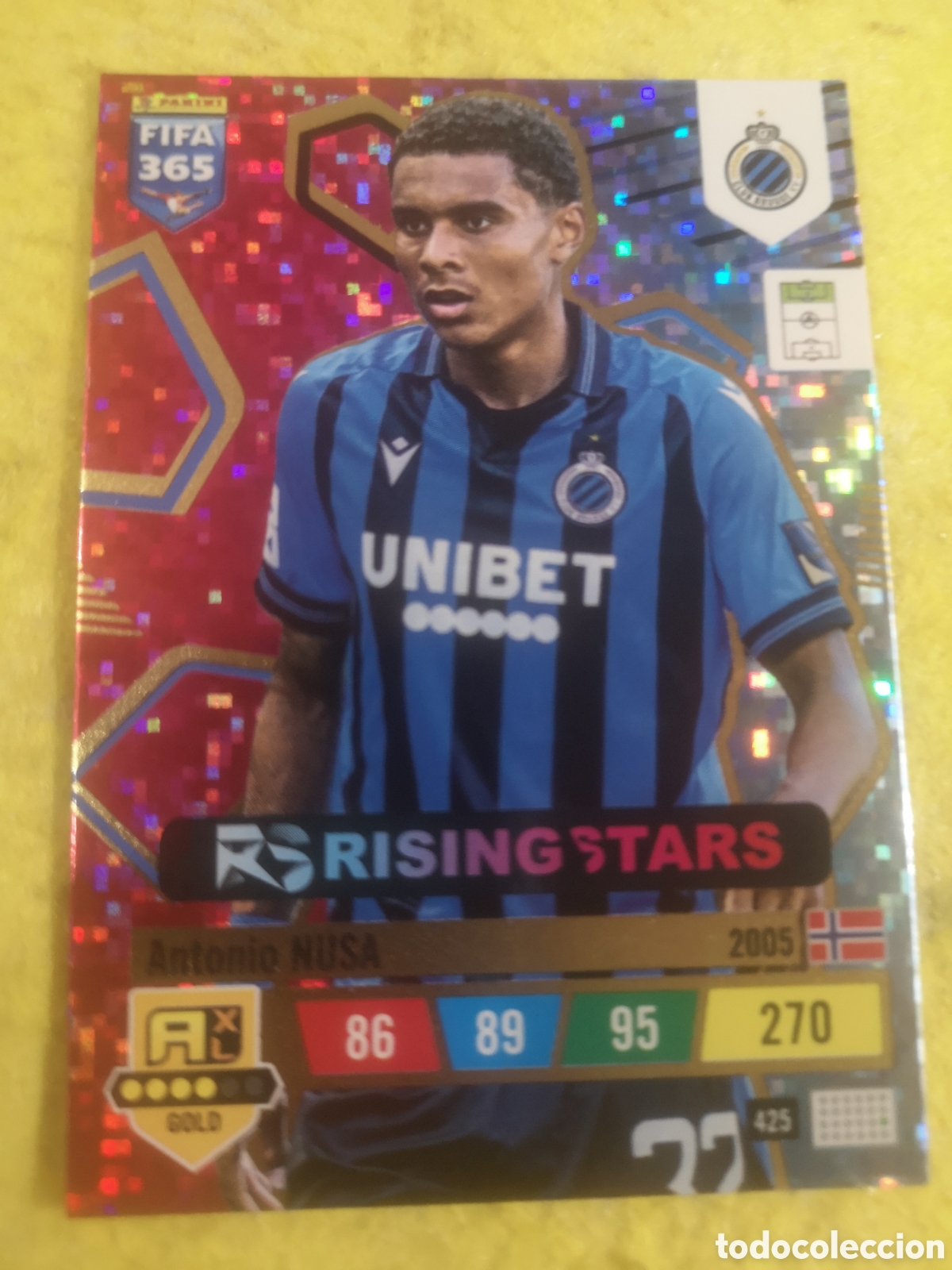 Cromos de f&uacute;tbol: ADRENALYN XL 2023 FIFA 365 RISING STARS ANTONIO NUSA CLUB BRUGGE KV