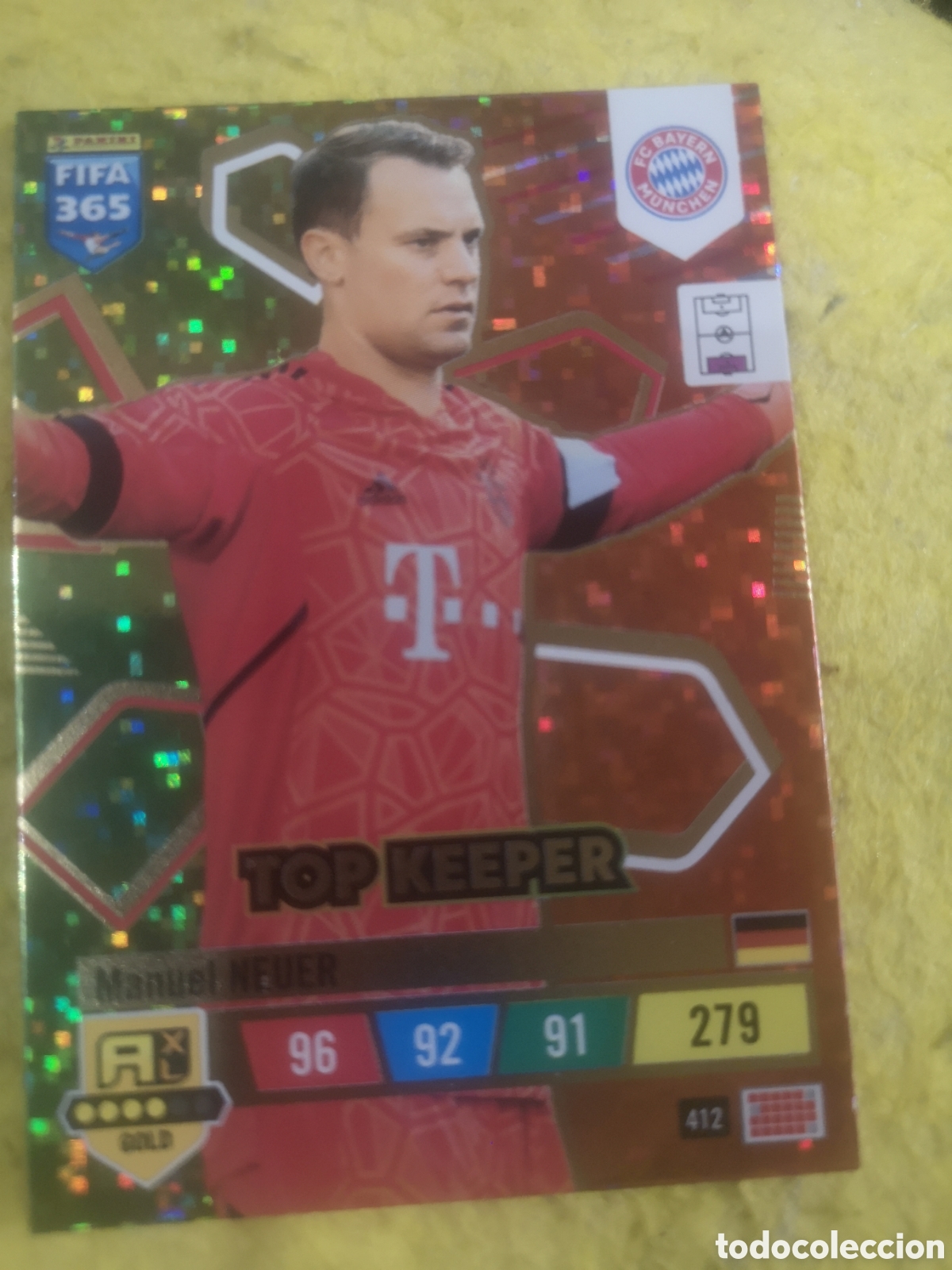 Cromos de f&uacute;tbol: ADRENALYN XL 2023 FIFA 365 TOP KEEPER 412 MANUEL NEVER BAYERN MUNCHEN