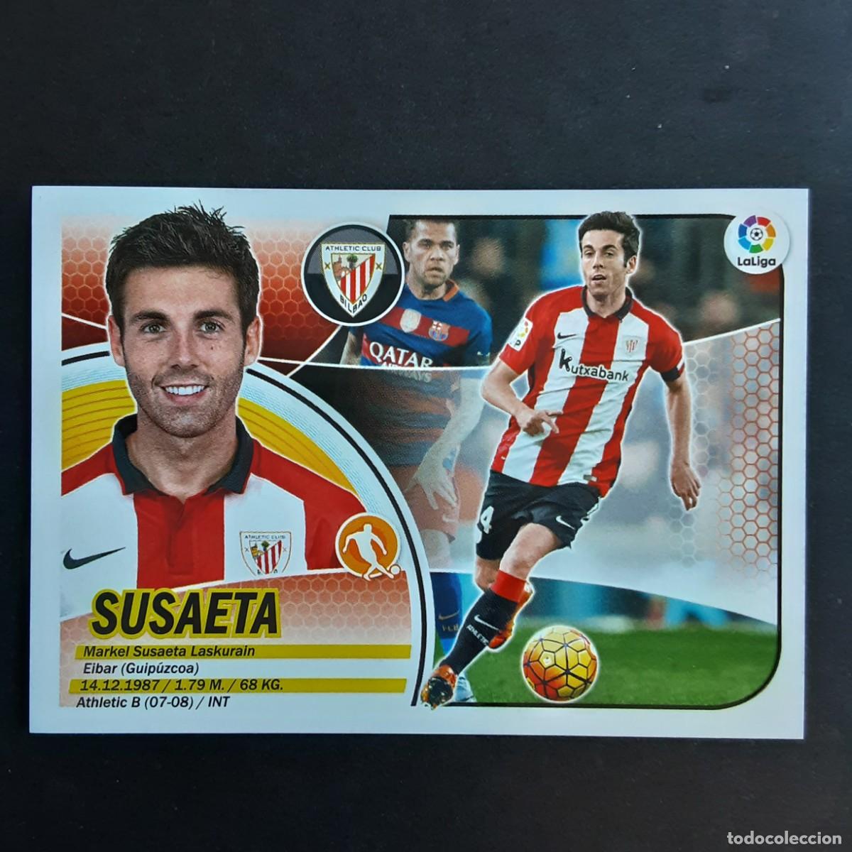 Cromos de f&uacute;tbol: CROMO LIGA 2016 2017 ESTE PANINI N&ordm;12 SUSAETA-ATH.BILBAO LOGO VIEJO REDONDO NUNCA PEGADO