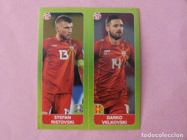 Cromos de f&uacute;tbol: CROMO FUTBOL RISTOVSKI-VELKOVSKI MACEDONIA DEL NORTE SIN PEGAR 311 A B TOURNAMENT EUROCOPA EURO 2020
