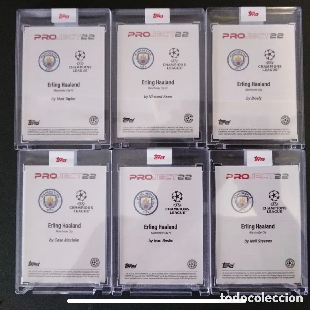 Cromos de f&uacute;tbol: Haaland TOPPS PROJECT 22. Completo. Los 6 - Foto 2