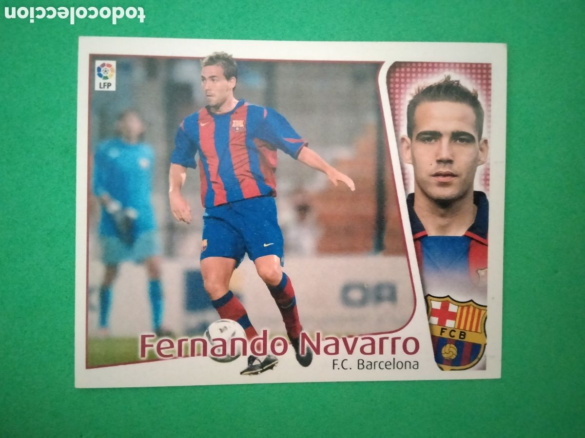Cromos de f&uacute;tbol: FERNANDO NAVARRO F.C.BARCELONA EDICIONES ESTE 2004 2005 04 05 NUEVO SIN PEGAR PERFECTO ESTADO