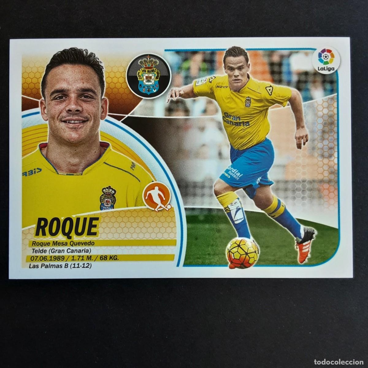 Football Stickers: CROMO LIGA 2016 2017 ESTE PANINI N&ordm;8A ROQUE-LAS PALMAS LOGO VIEJO REDONDO NUNCA PEGADO