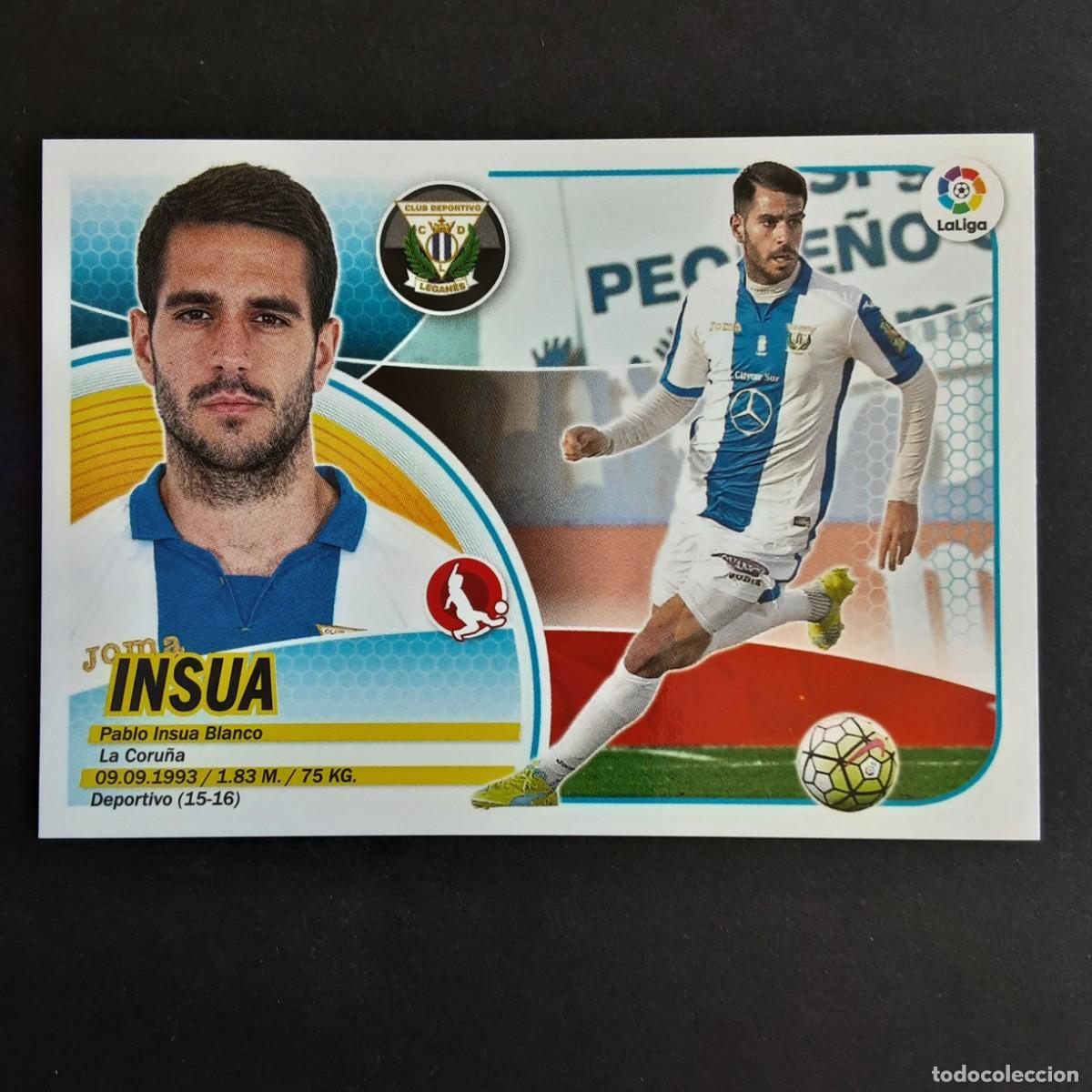 Football Stickers: CROMO LIGA 2016 2017 ESTE PANINI N&ordm;6 INSUA-LEGANES LOGO VIEJO REDONDO NUNCA PEGADO