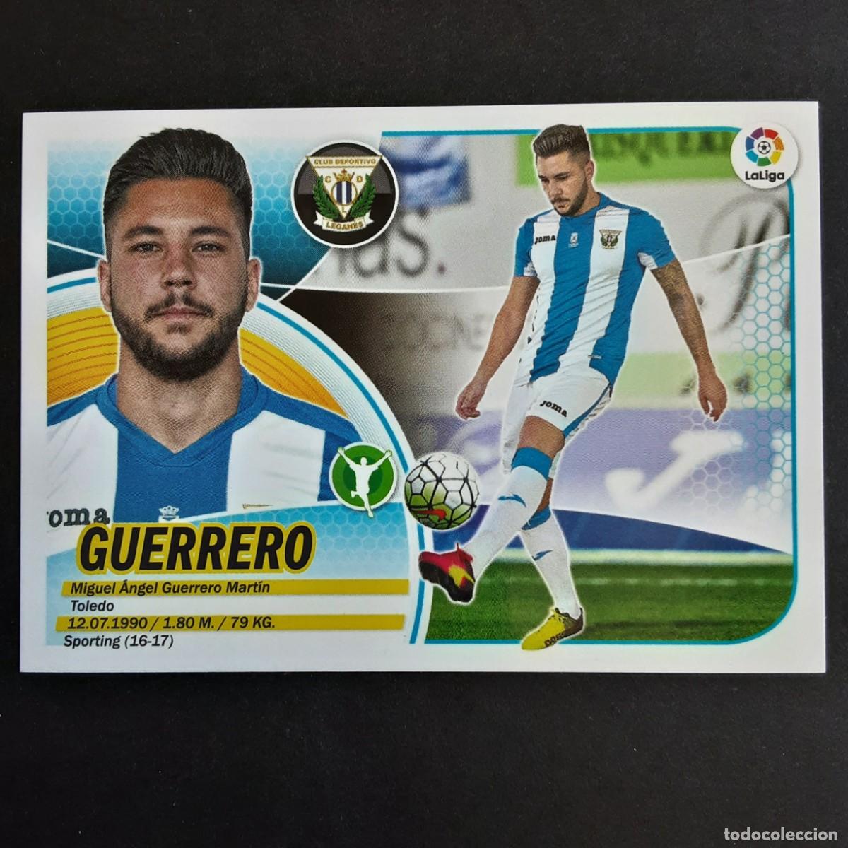 Football Stickers: CROMO LIGA 2016 2017 ESTE PANINI N&ordm;15 GUERRERO-LEGANES LOGO VIEJO REDONDO NUNCA PEGADO
