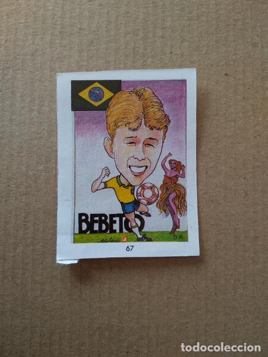 Cromos de f&uacute;tbol: 67 BEBETO CARICATURA SELECCI&Oacute;N BRASIL CROMO F&Uacute;TBOL COLECCI&Oacute;N COCA-COLA MUNDIAL 1990