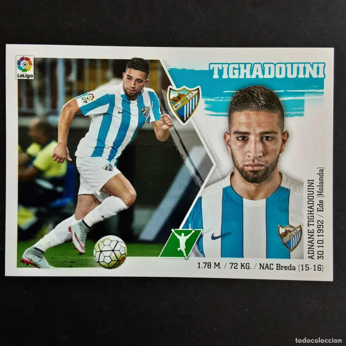 Football Stickers: CROMO LIGA 2015 2016 15 16 COLECCIONES ESTE PANINI N&ordm;17 TIGHADOUINI-MALAGA NUNCA PEGADO