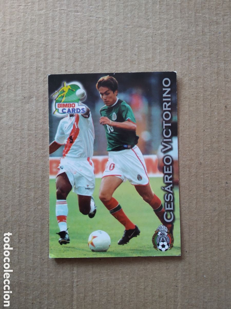 Figurine di Calcio: CES&Aacute;REO VICTORINO SELECCI&Oacute;N EQUIPO M&Eacute;XICO BIMBOCARDS BIMBO CARD CROMO TARJETA MUNDIAL 2002 WORLD CUP