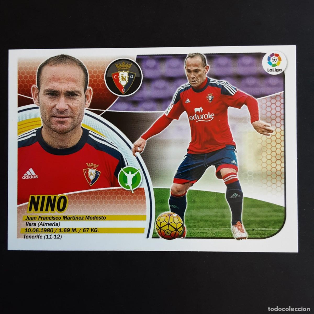 Football Stickers: CROMO LIGA 2016 2017 ESTE PANINI N&ordm;16 NINO-OSASUNA LOGO VIEJO REDONDO NUNCA PEGADO