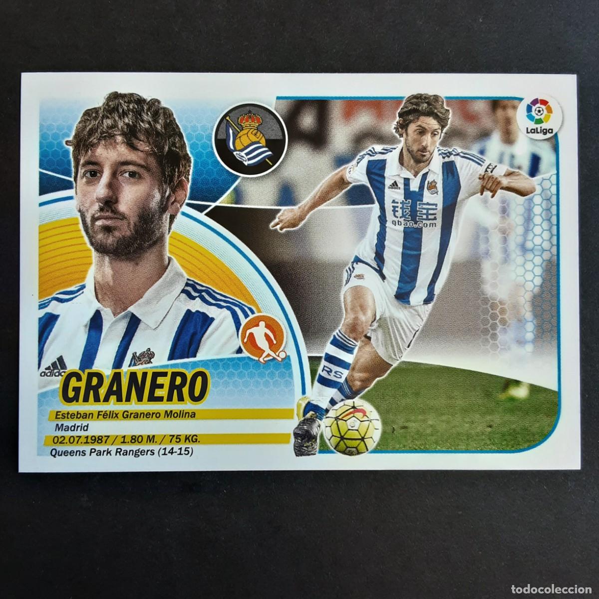 Football Stickers: CROMO LIGA 2016 2017 ESTE PANINI N&ordm;11B GRANERO-R.SOCIEDAD LOGO VIEJO REDONDO NUNCA PEGADO