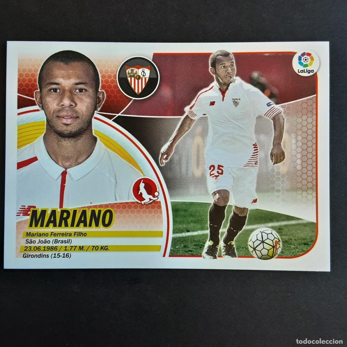Football Stickers: CROMO LIGA 2016 2017 ESTE PANINI N&ordm;3 MARIANO-SEVILLA LOGO VIEJO REDONDO NUNCA PEGADO