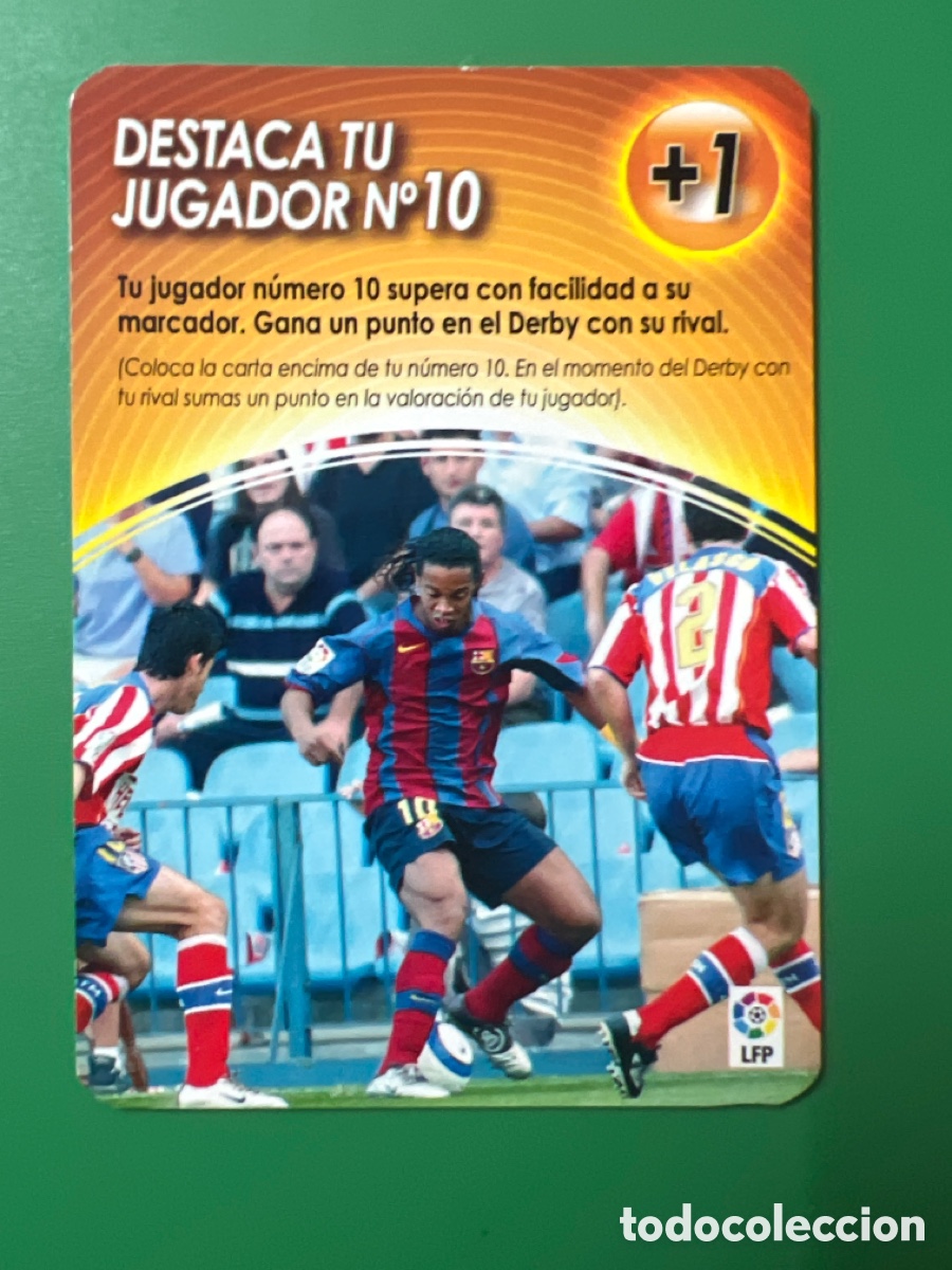 Cromos de F&uacute;tbol: C1117. DERBY TOTAL 2004/05 CARTA N&deg;10 DESTACA TU JUGADOR CON RONALDINHO
