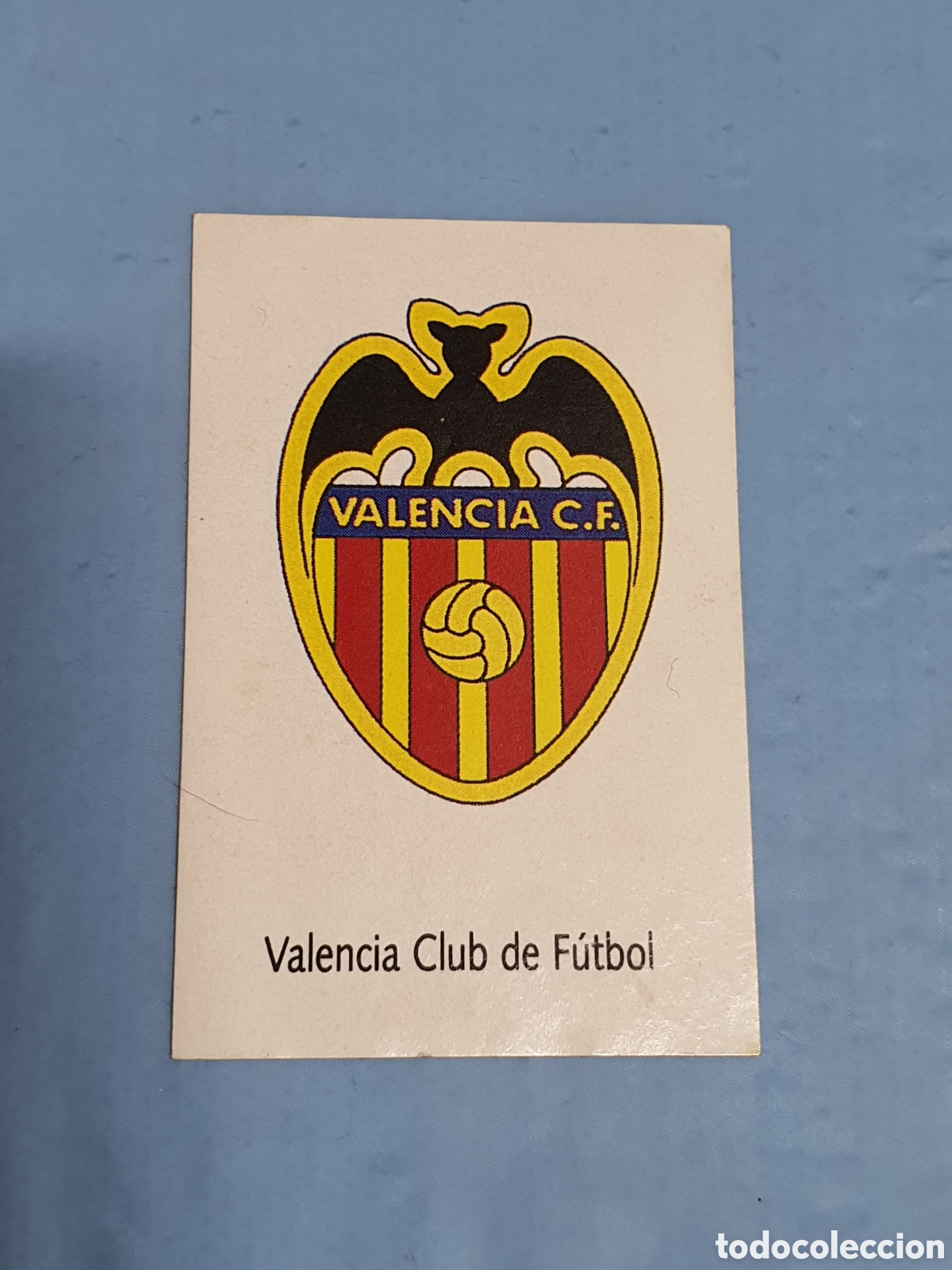 Football Stickers: Liga f&uacute;tbol 91-92 Escudo Valencia C.F n&deg; 205 bimbo