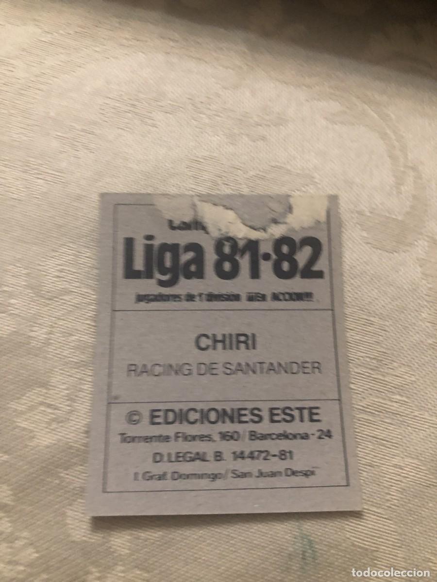Cromos de f&uacute;tbol: CHIRI SANTANDER ESTE 81 82 1981 1982 - Foto 2