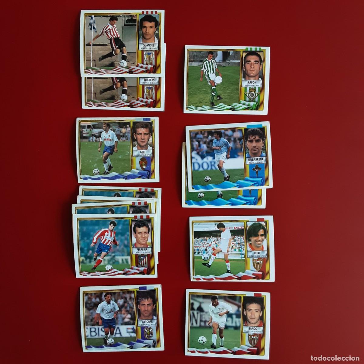 Football Stickers: LOTE 13 CROMOS CON BAJAS,UNA DOBLE IMAGEN Y 1 COLOCA ESTE 1995 1996