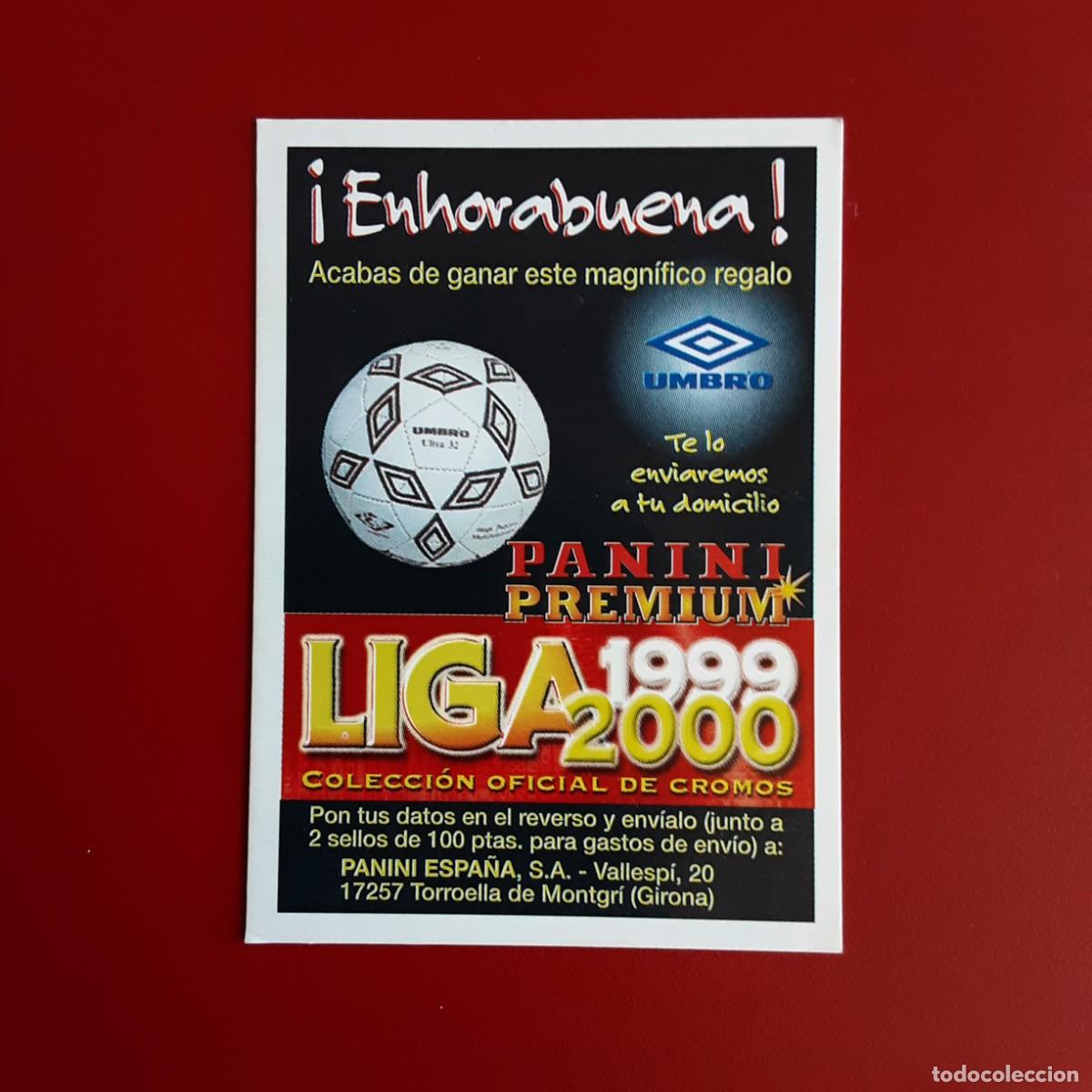 Figurine di Calcio: BONO PREMIO BALON FUTBOL REGALO LIGA 1999 2000 PANINI