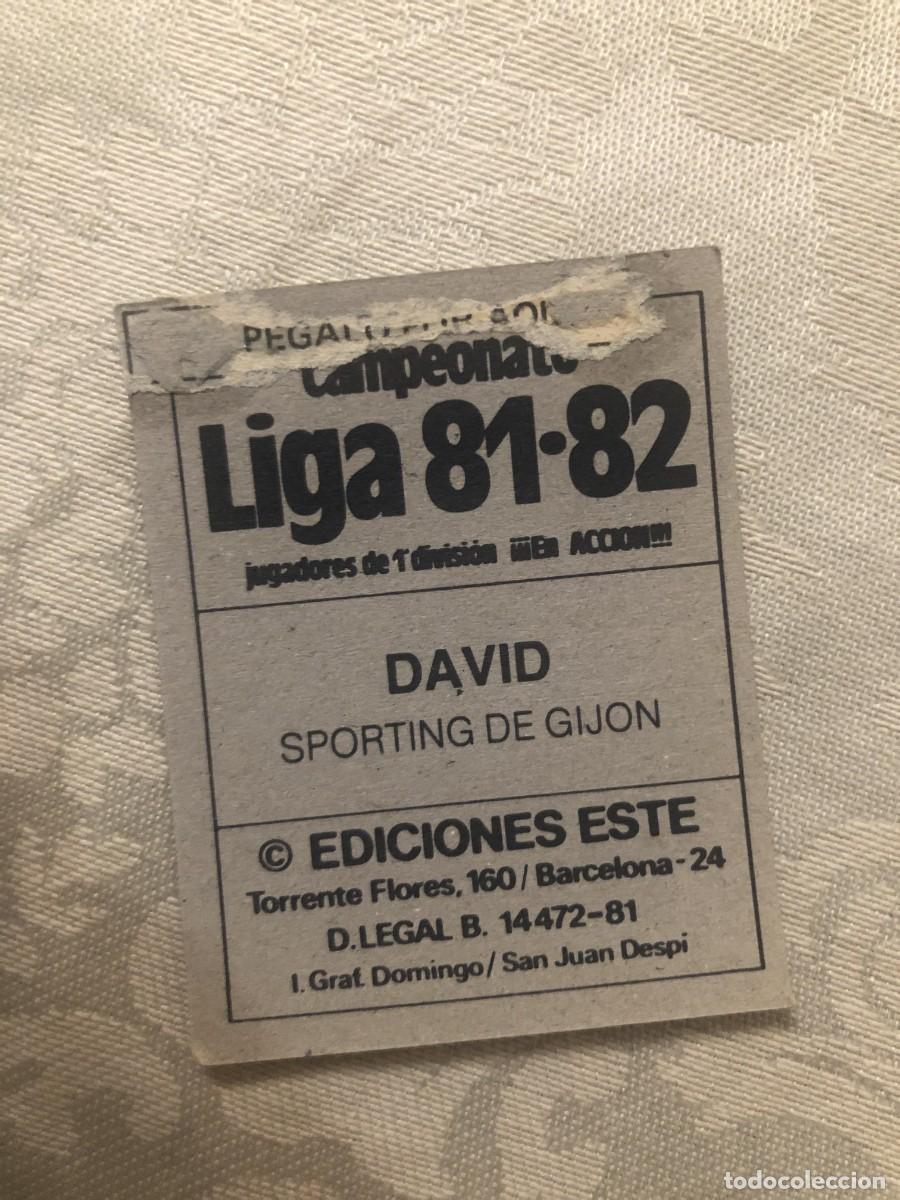 Cromos de f&uacute;tbol: DAVID SPORTING ESTE 81 82 1981 1982 - Foto 2