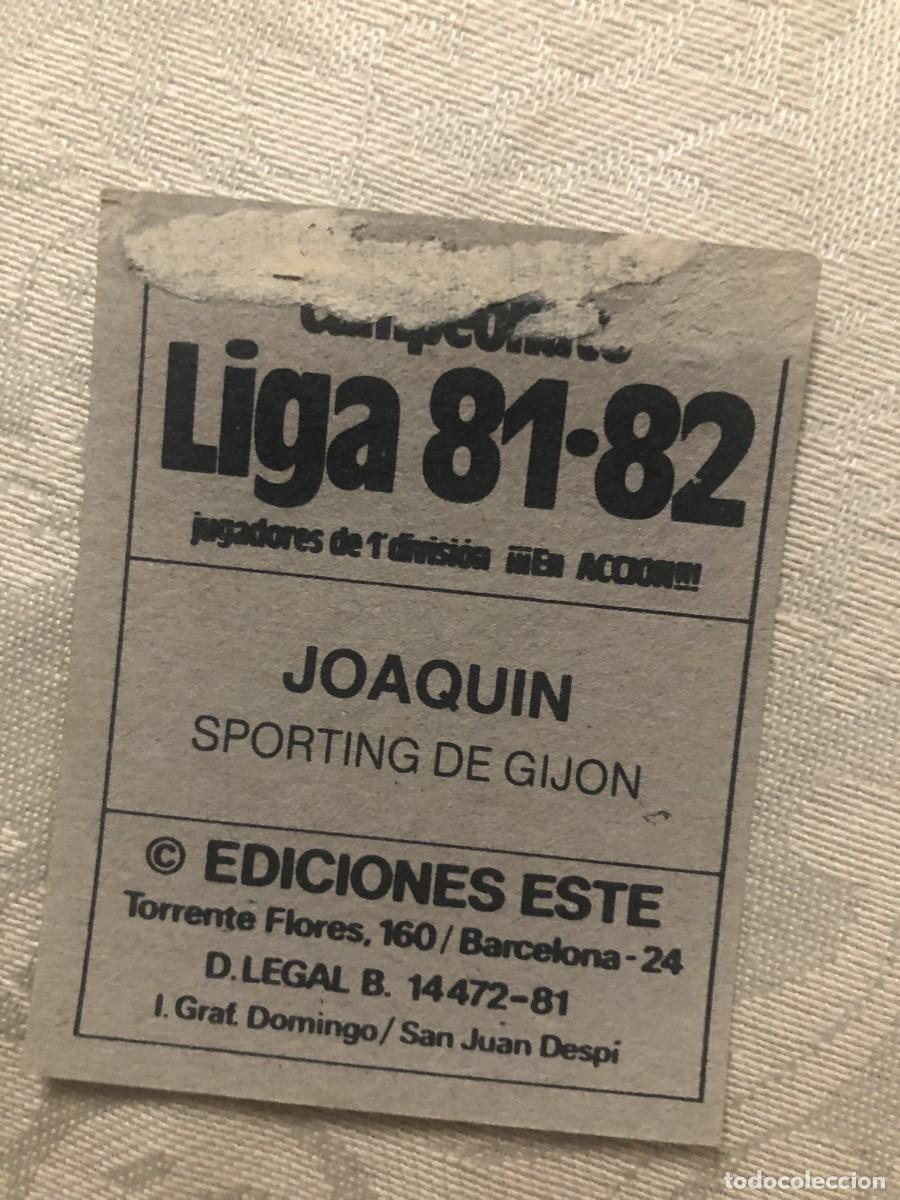 Cromos de f&uacute;tbol: JOAQU&Iacute;N SPORTING ESTE 81 82 1981 1982 - Foto 2