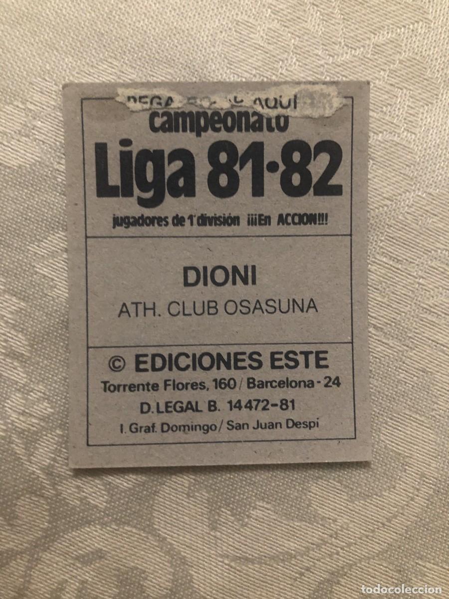 Cromos de f&uacute;tbol: DIONI OSASUNA ESTE 81 82 1981 1982 - Foto 2