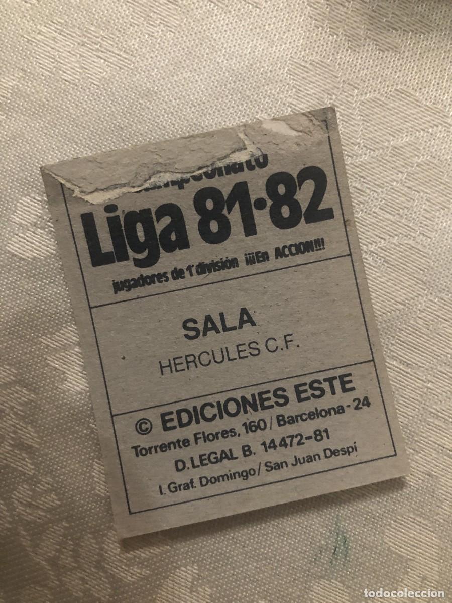 Cromos de f&uacute;tbol: SALA H&Eacute;RCULES ESTE 81 82 1981 1982 - Foto 2