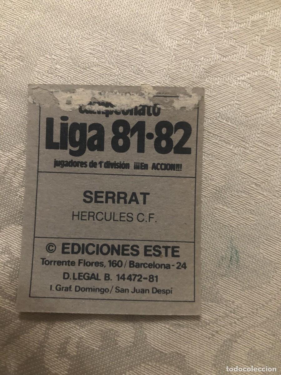 Cromos de f&uacute;tbol: SERRAT H&Eacute;RCULES ESTE 81 82 1981 1982 - Foto 2