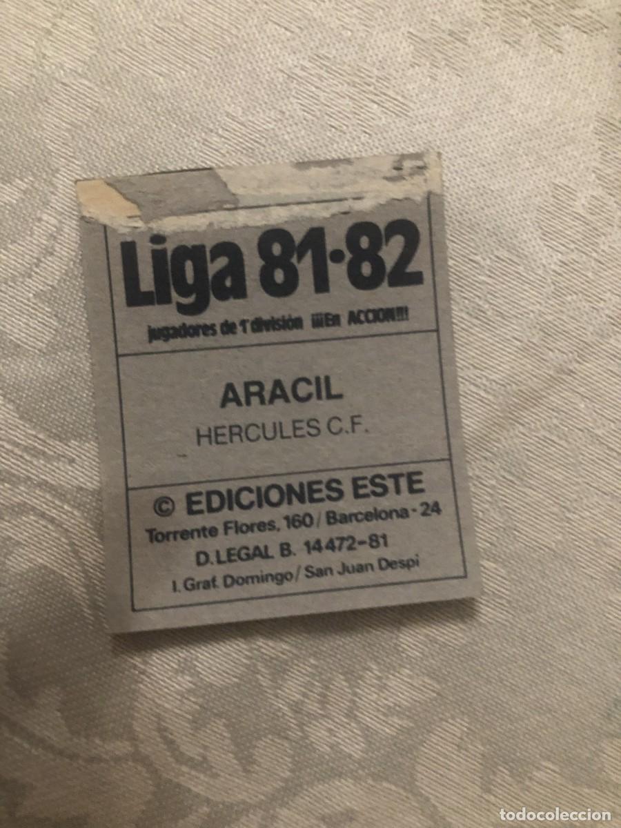 Cromos de f&uacute;tbol: ARACIL H&Eacute;RCULES ESTE 81 82 1981 1982 - Foto 2