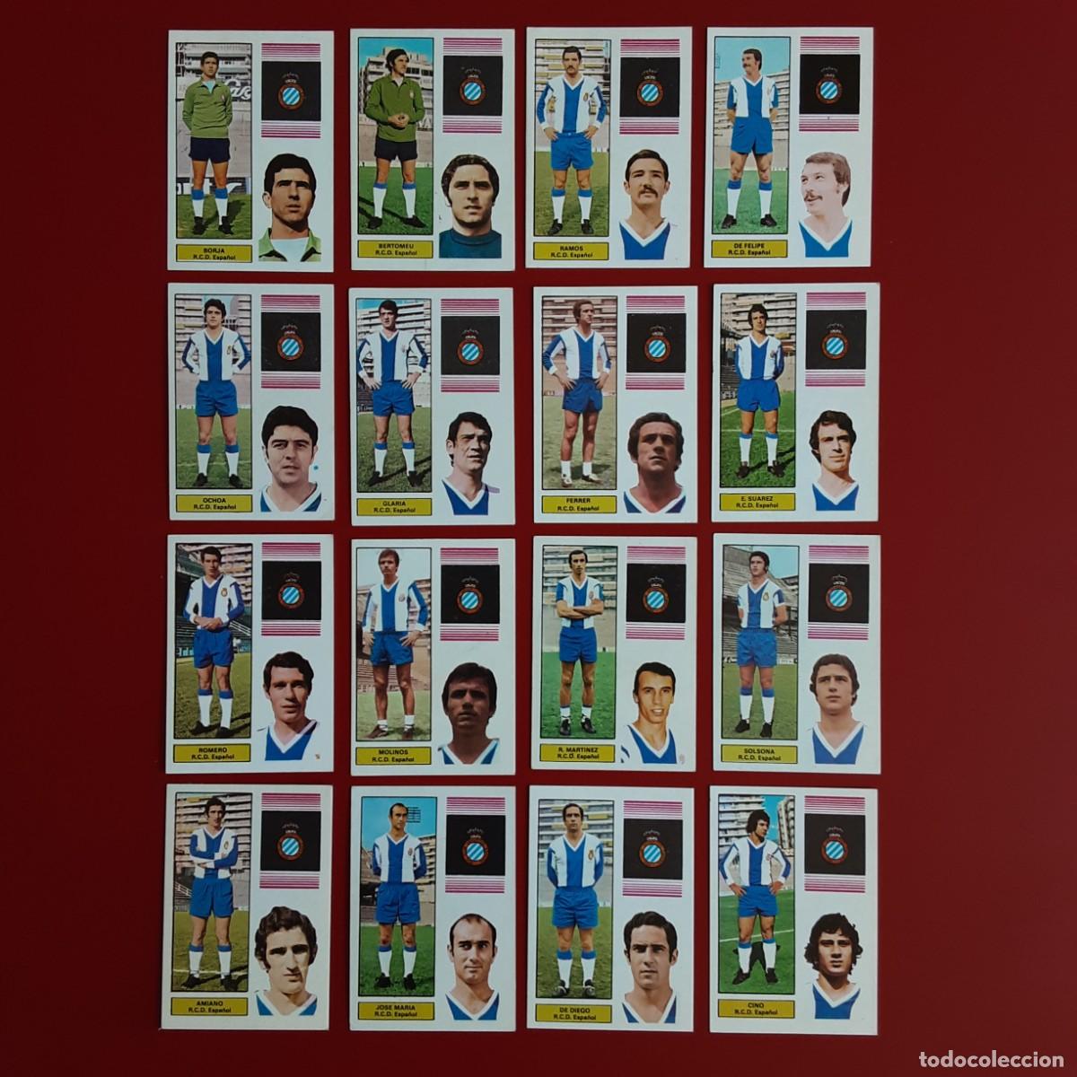 Cromos de F&uacute;tbol: LOTE 16 CROMOS DIFERENTES ESPA&Ntilde;OL LIGA 1974 1975 FHER