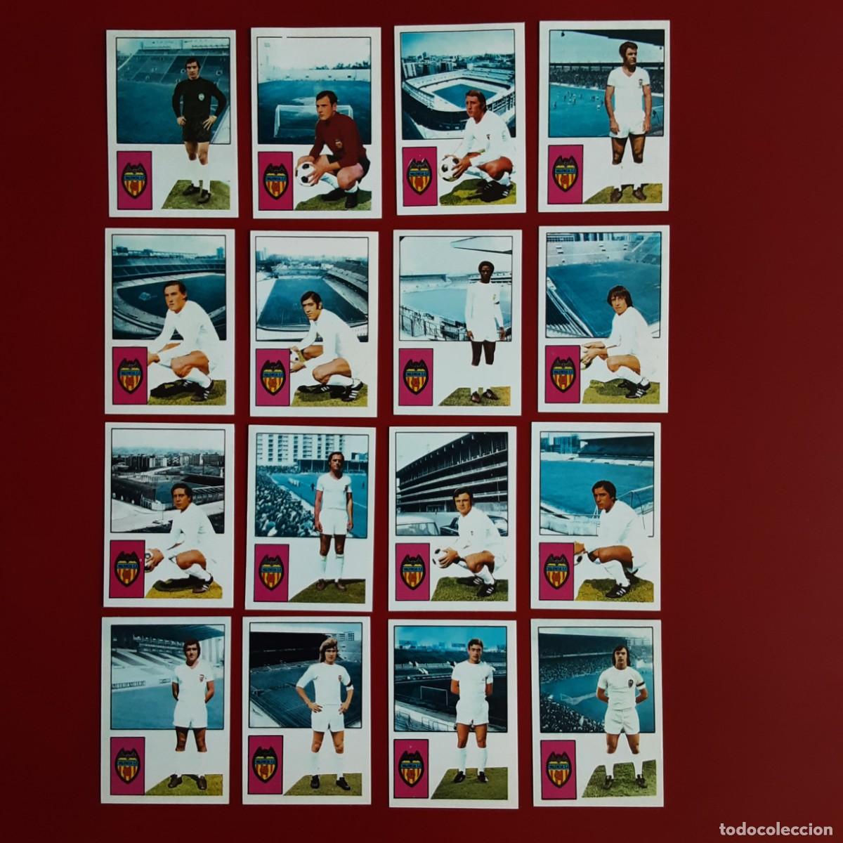 Cromos de F&uacute;tbol: LOTE 16 CROMOS DIFERENTES VALENCIA LIGA 1974 1975 FHER