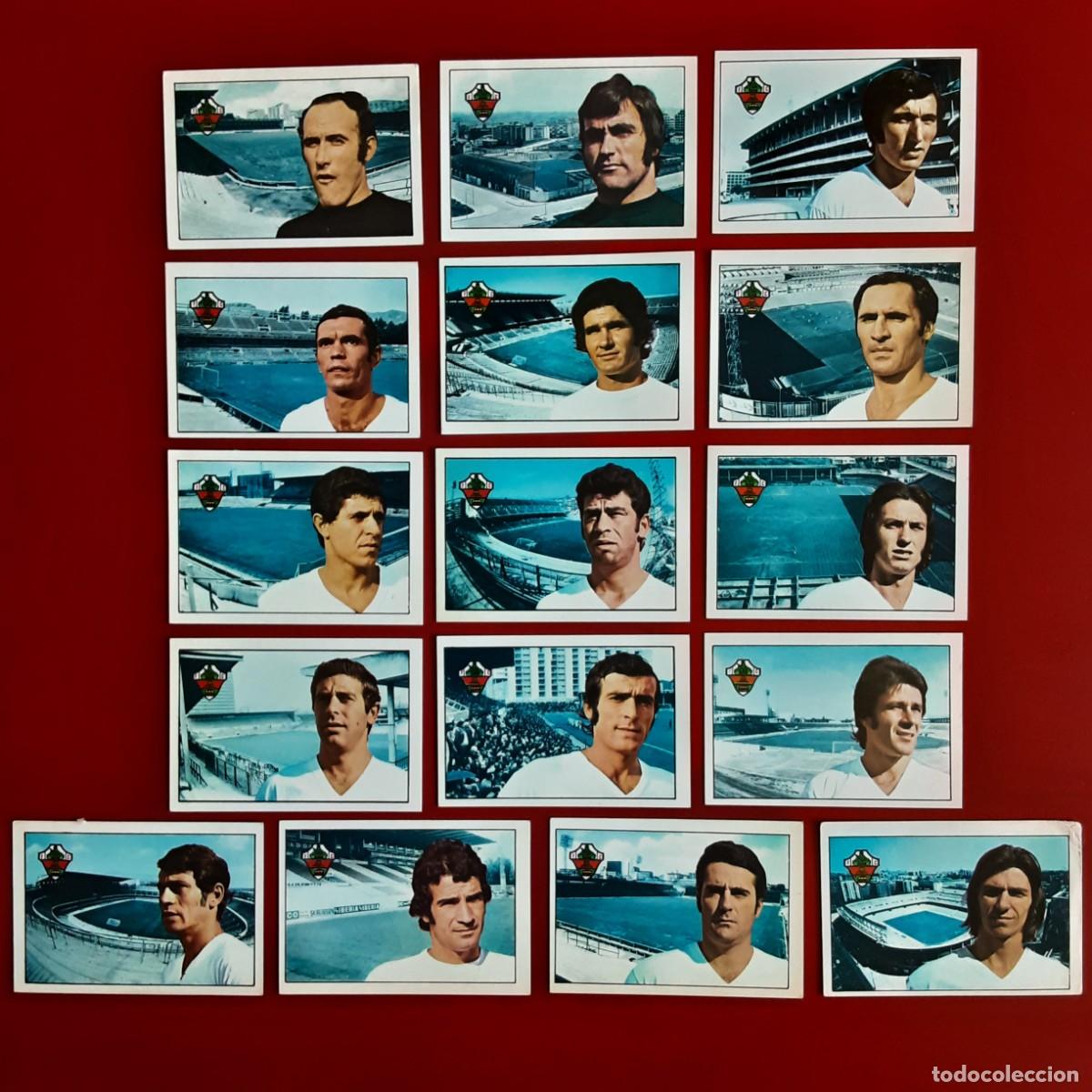 Cromos de F&uacute;tbol: LOTE 16 CROMOS DIFERENTES ELCHE LIGA 1974 1975 FHER