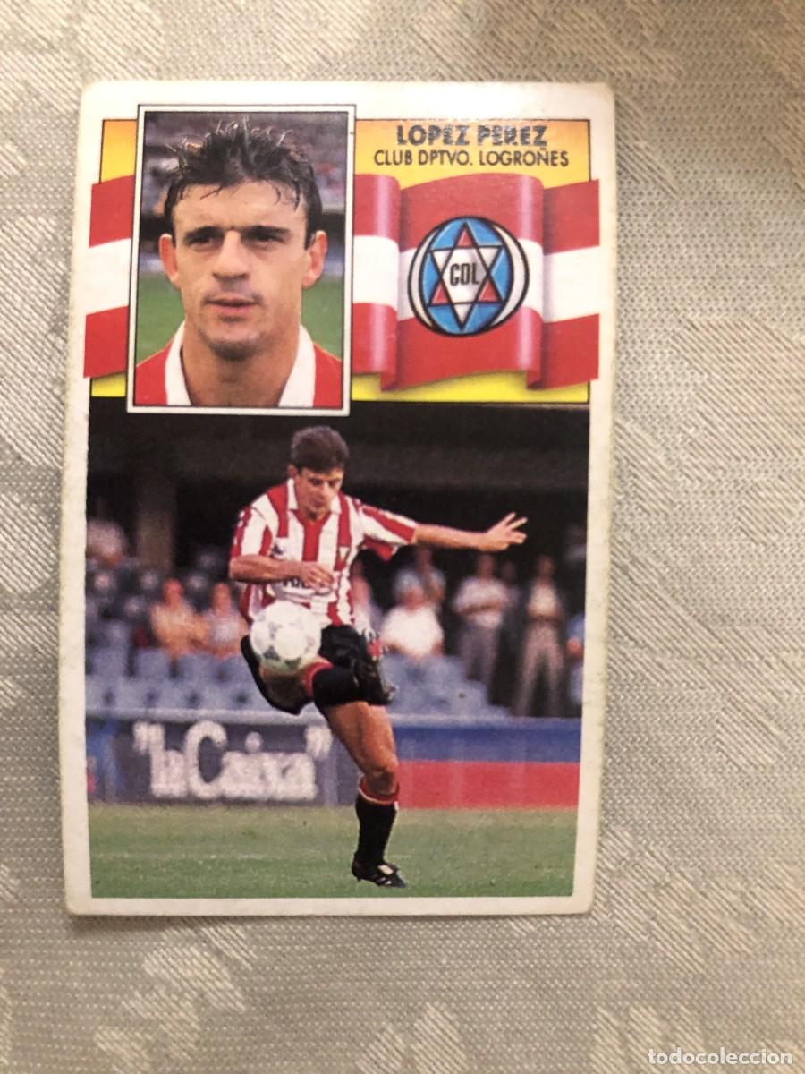 Cromos de f&uacute;tbol: L&Oacute;PEZ L&Oacute;PEZ LOGRO&Ntilde;ES NUNCA PEGADO ESTE 1990 1991 - Foto 1