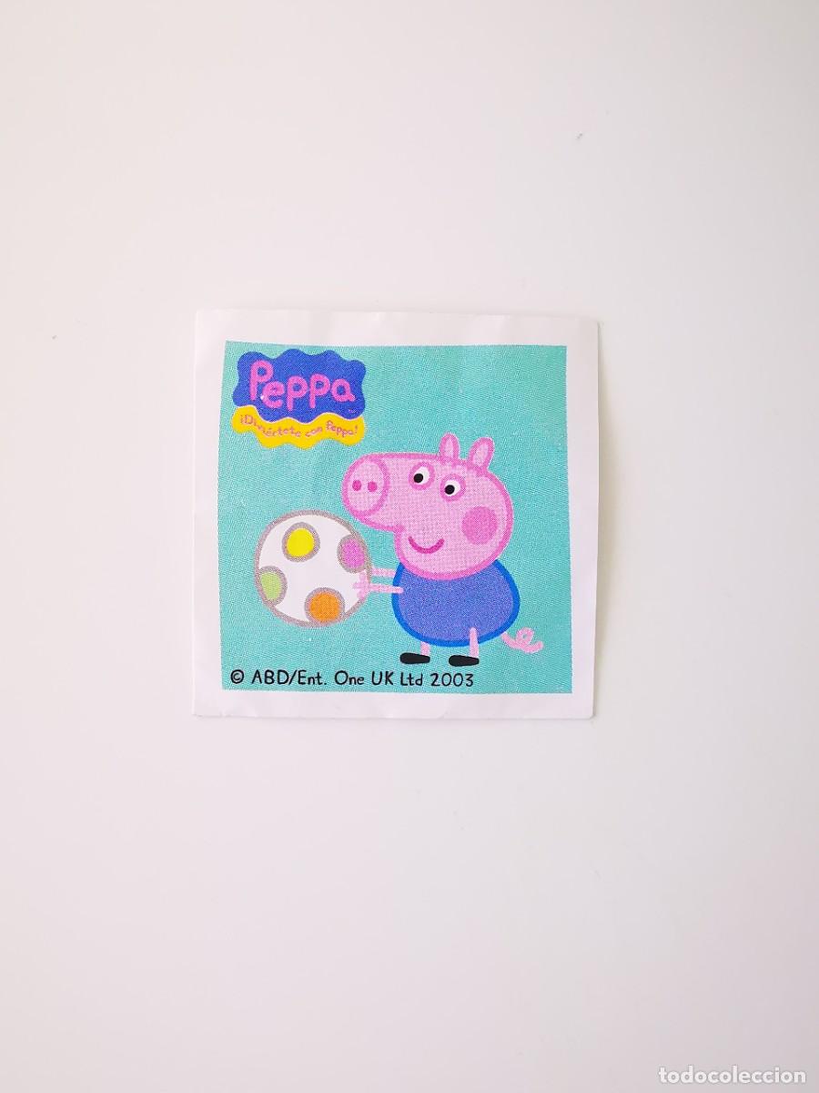 Cromos de F&uacute;tbol: CROMO PEGATINA SNACKS GUSANITOS TOSFRIT OBSEQUIO EXCLUSIVO PEPPA PIG SERIE TV GEORGE FUTBOL