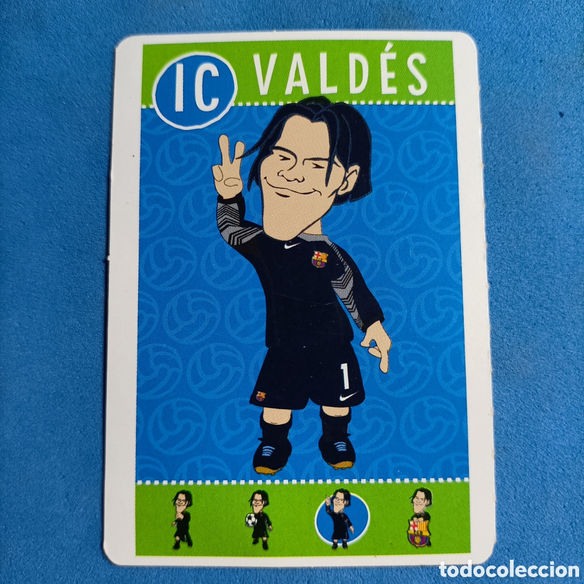 Cromos de f&uacute;tbol: CARTA BAR&Ccedil;A TOONS. #1C VALD&Eacute;S - Foto 1