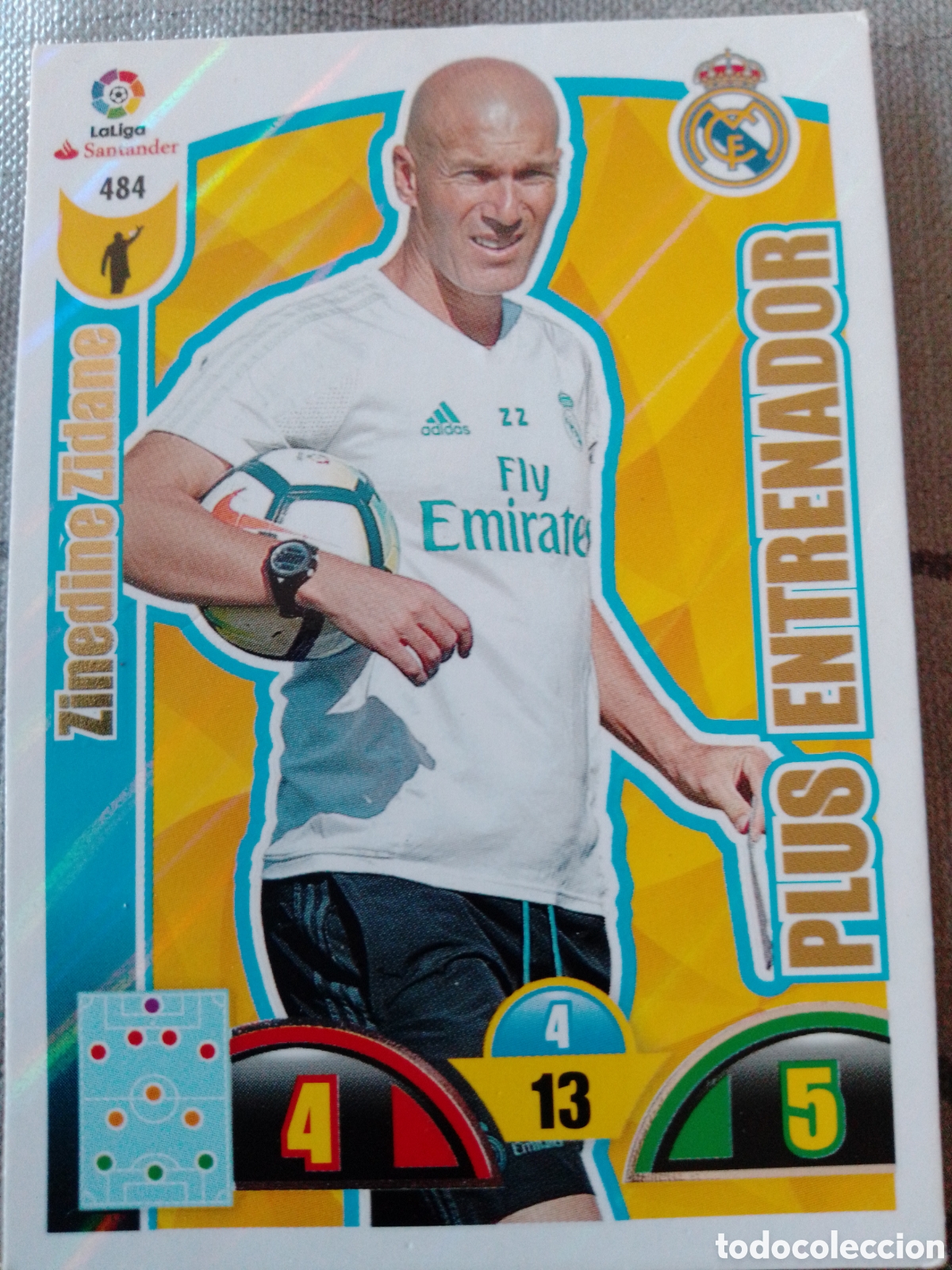Cromos de F&uacute;tbol: Cromo -ZINEDINE ZIDANE- Entrenador, Liga 17-18 Adrenalin XL, N 484