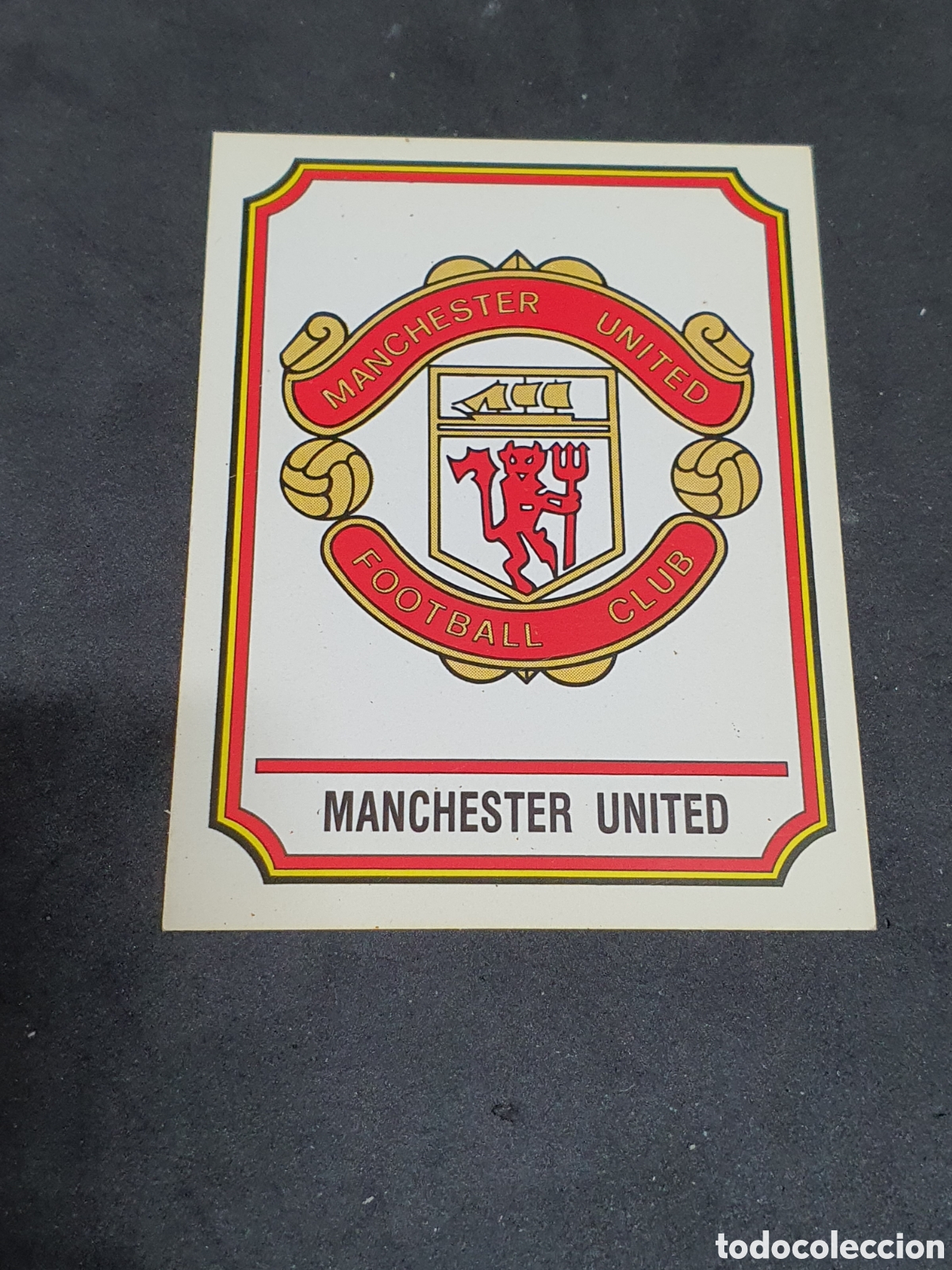 Cromos de f&uacute;tbol: Escudo MANCHESTER UNITED F&Uacute;TBOL 89