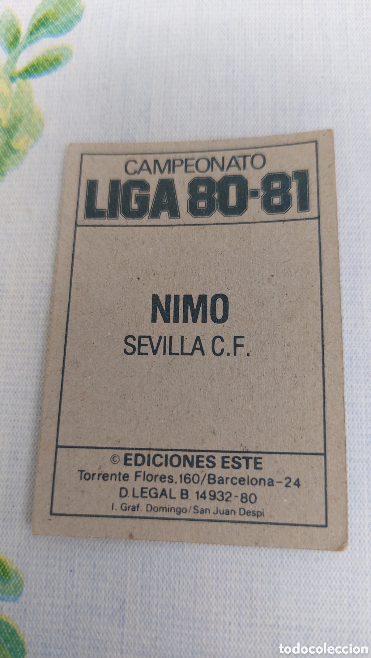 Cromos de f&uacute;tbol: Nimo sin pegar sevilla 80/81 - Foto 2