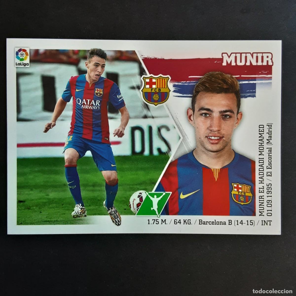 Cromos de F&uacute;tbol: CROMO LIGA 2015 2016 15 16 COLECCIONES ESTE PANINI COLOCA N&ordm;20 BIS MUNIR-BARCELONA NUNCA PEGADO