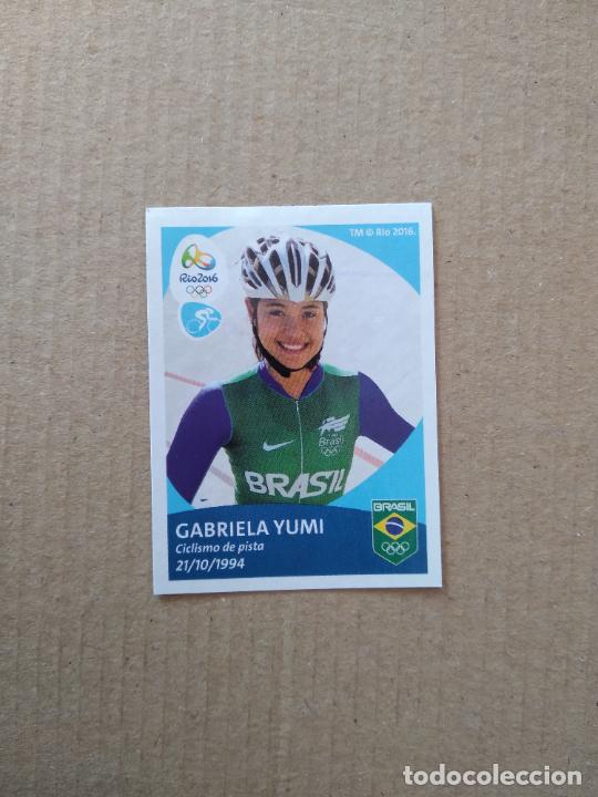 Cromos de F&uacute;tbol: 102 GABRIELA YUMI CICLISMO PISTA CROMO JJOO RIO 2016 JUEGOS OL&Iacute;MPICOS EQUIPO TEAM BRASIL