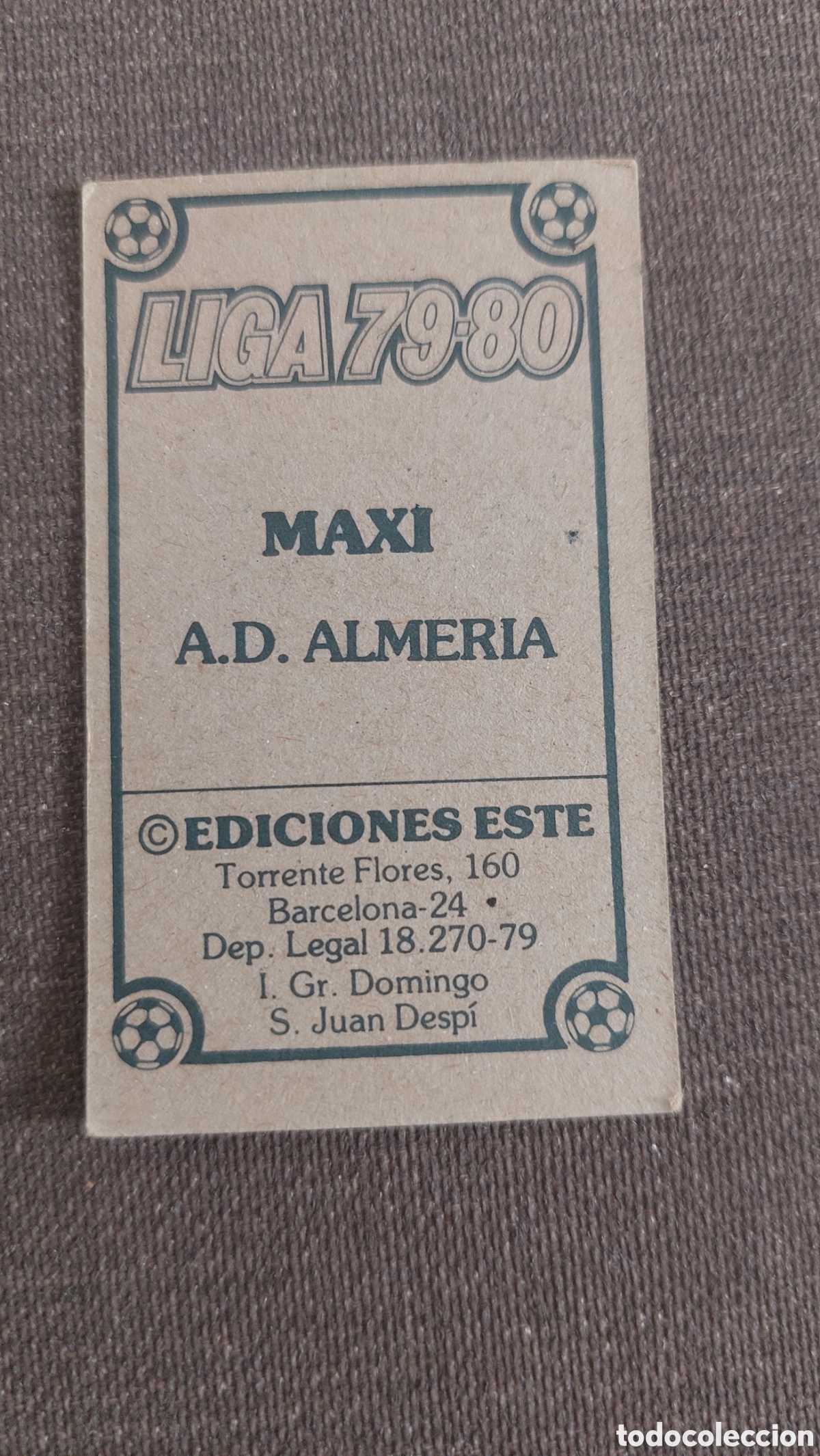 Cromos de f&uacute;tbol: Maxi sin pegar Almer&iacute;a 79/80 - Foto 1