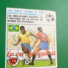 Cromos de Fútbol: C3021. CROMO DE BRAZIL - WORLD CUP FINALS (2 IN 1958 AND 1 IN 1970) CROMO DE PELÉ THE FINEST TEAMS I
