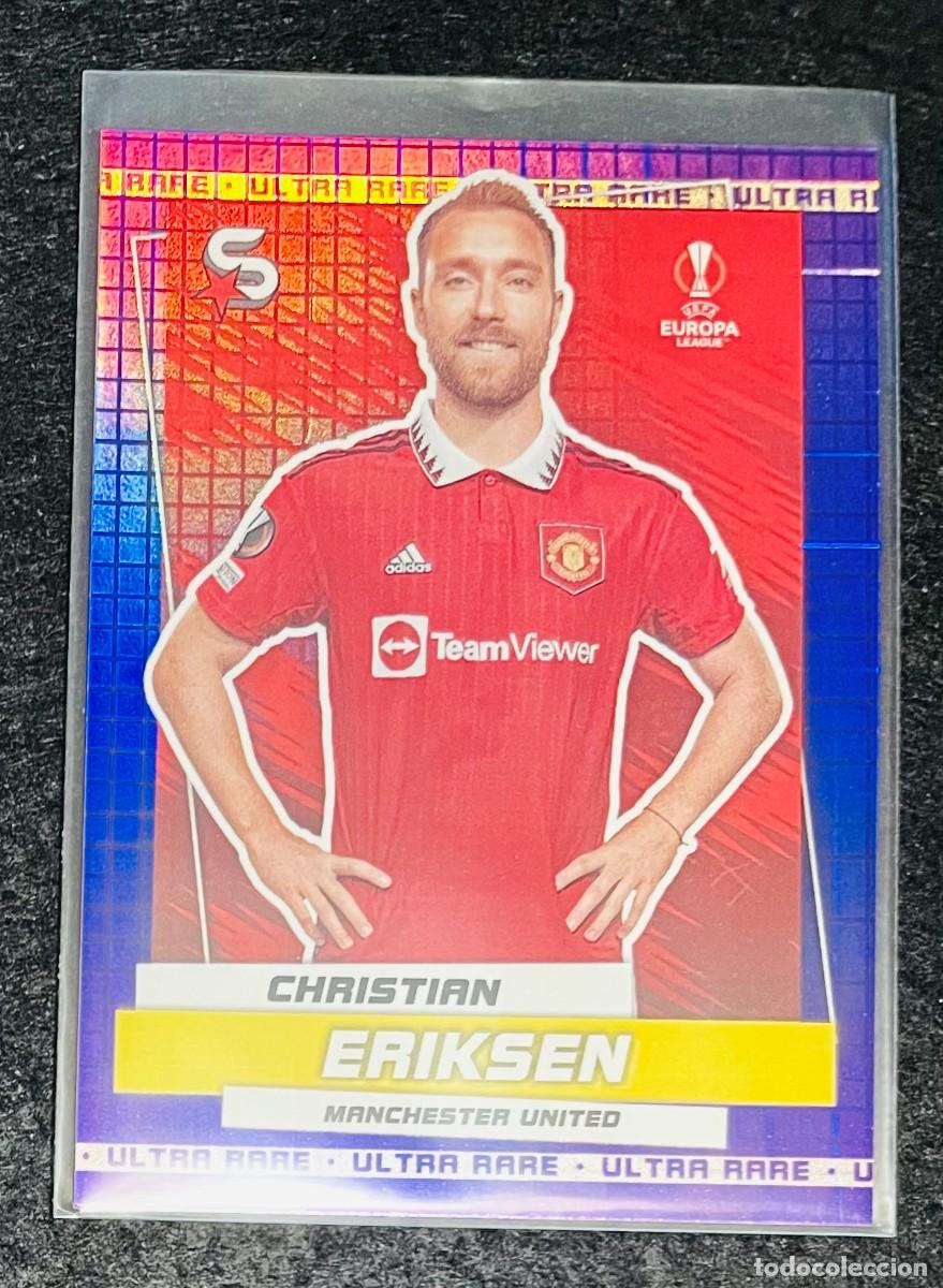 Football Stickers: Christian Eriksen Topps Superstars UCL 22-23 Ultra Rare Parallela 49/99