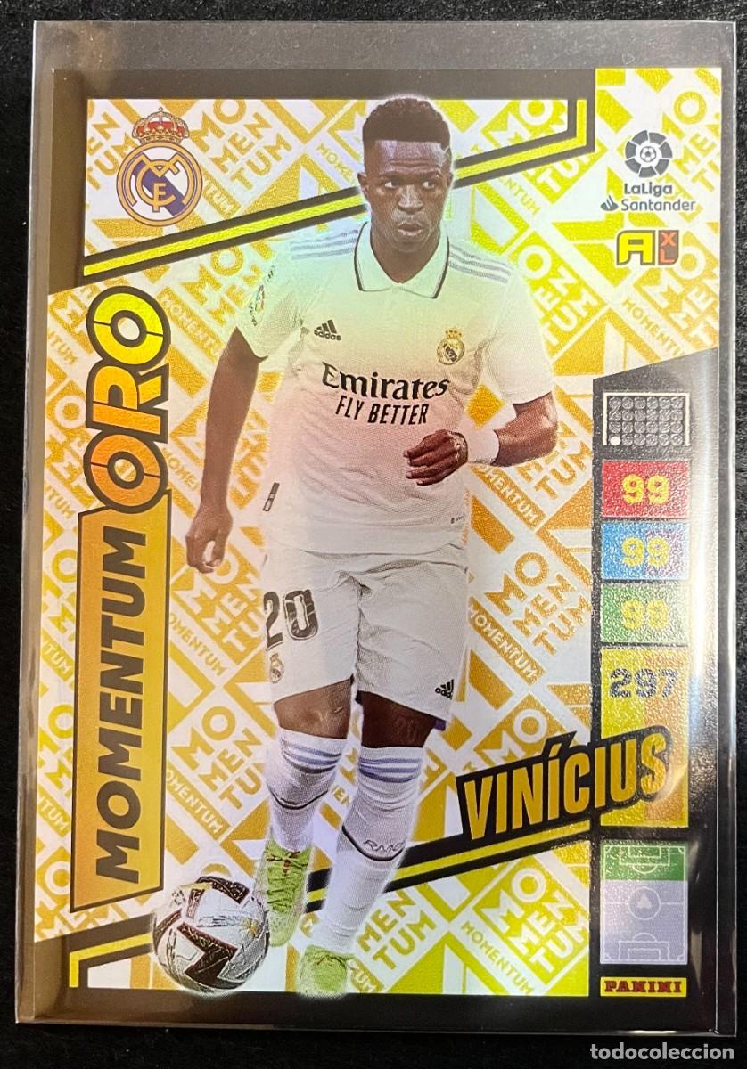 Football Stickers: Vinicius JR - Momentum Oro - Panini - Adrenalyn XL 2022-23