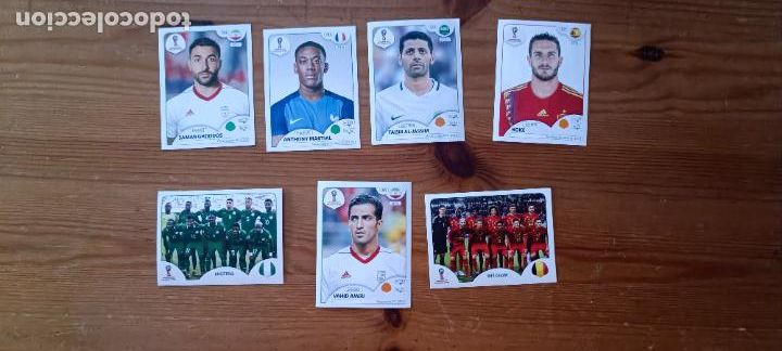 Cromos de F&uacute;tbol: 7 cromos PANINI MUNDIAL RUSIA 2018, n&uacute;meros 184 - 513 - 333 - 144 - 62 - 211 - 187