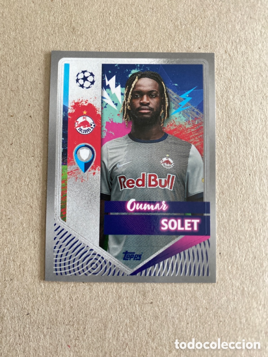266 oumar solet fc salzburg sticker uefa cham - Compra venta en 