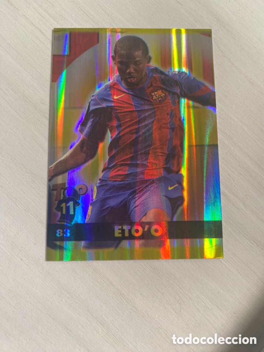 Cromos de F&uacute;tbol: 83 Eto&rsquo;o Eto Fc BARCELONA Mundicromo 2004 2005 04 05 top brillo brillante rayas