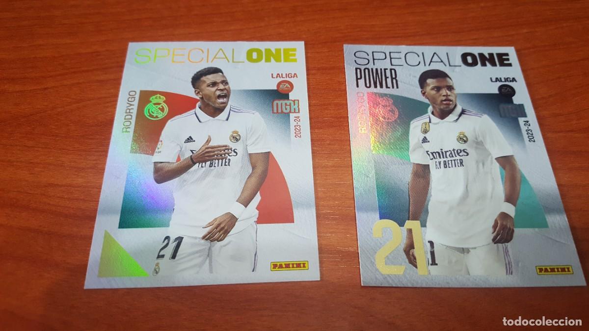 Fu&szlig;ball-Sticker: LOTE PANINI MEGACRACKS 2023 2024 SPECIAL ONE Y SPECIAL ONE POWER RODRYGO N&ordm; 403 Y P403