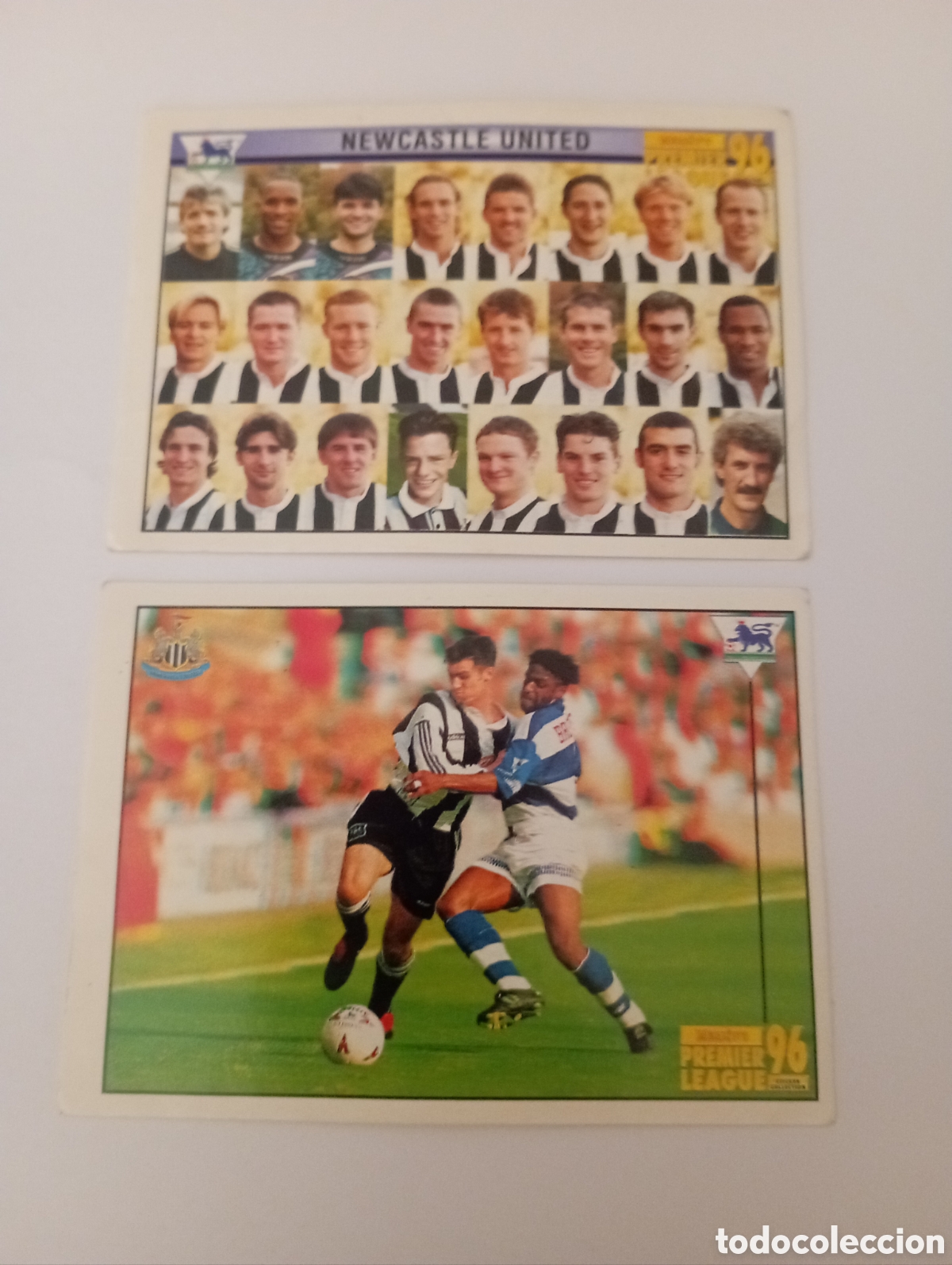 Cromos de F&uacute;tbol: CROMOS 135 y 155 NEWCASTLE PREMIERE LEAGUE TEMPORADA 95 96 MERLIN COLLECTION FUTBOL LIGA INGLESA