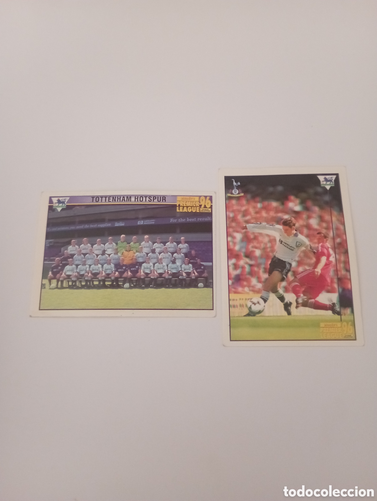 Cromos de F&uacute;tbol: CROMOS 161 Y 181 TOTTENHAM HOTSPURS PREMIERE LEAGUE TEMPORADA 95 96 MERLIN COLLECTION FUTBOL LIGA IN