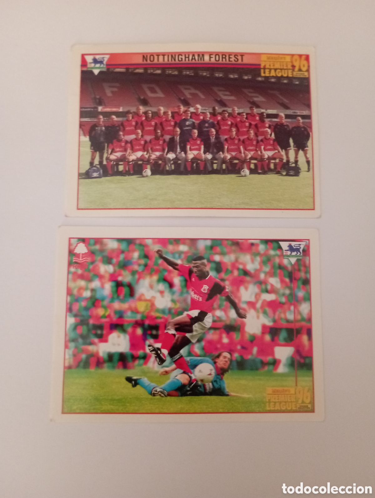 Cromos de F&uacute;tbol: CROMOS 57 Y 77 NOTTINGHAM FOREST PREMIERE LEAGUE TEMPORADA 95 96 MERLIN COLLECTION FUTBOL LIGA INGLE