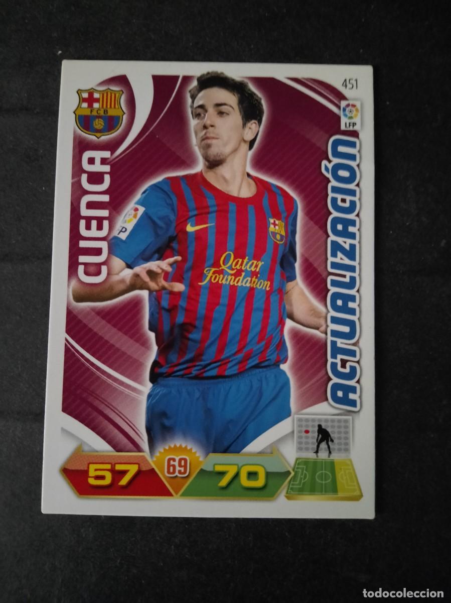 Cromos de f&uacute;tbol: 11 12 ADRENALYN XL 451 CUENCA ACTUALIZACI&Oacute;N FC BARCELONA 2011 2012 PANINI