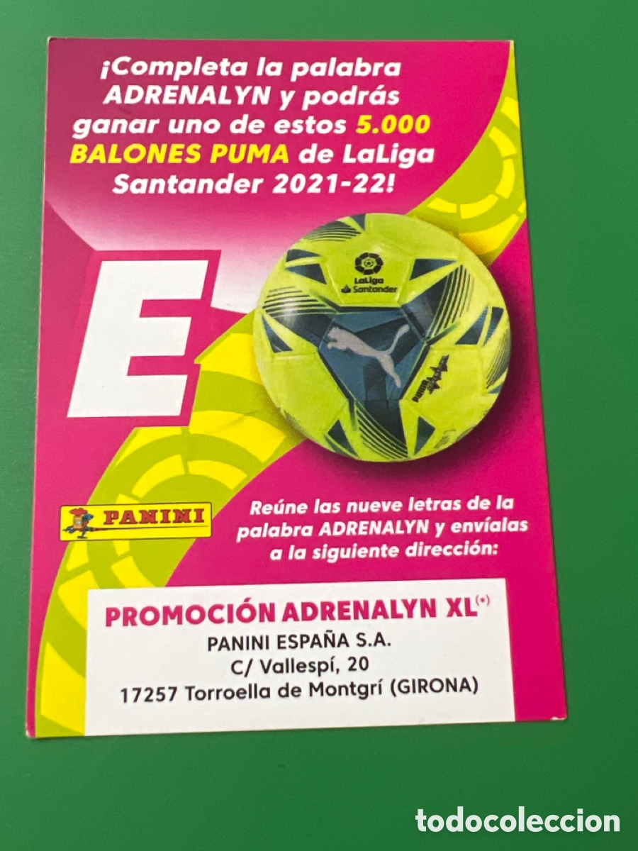 Fu&szlig;ball-Sticker: C3506. #LETRA E PROMOCION 2021 2022 ADRENALYN XL LIGA 21 22 PANINI